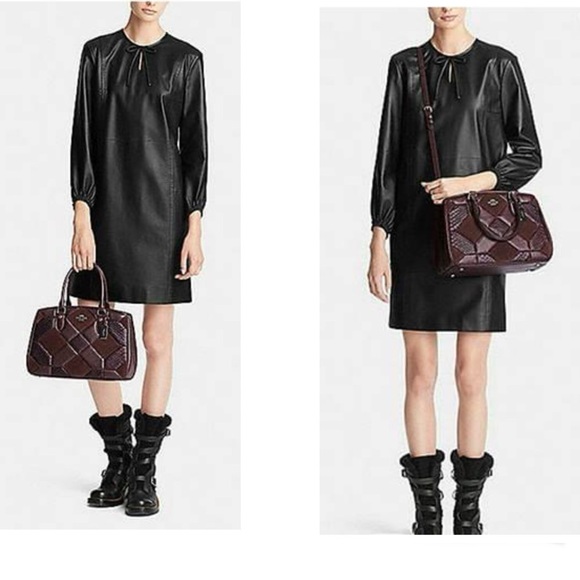 RARE!! Coach Leather & Suede Patchwork Empire Carryall Shoulder Bag MSRP $525 - Picture 4 of 11